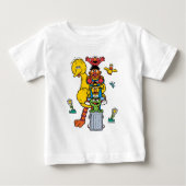 T-shirt Pour Bébé Sesame Street Characters & Street Sign Baby T-Shir (Devant)