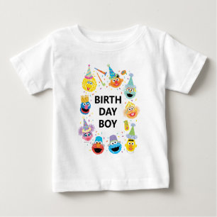 T-shirt Pour Bébé Sesame Street Confetti Anniversaire Garçon