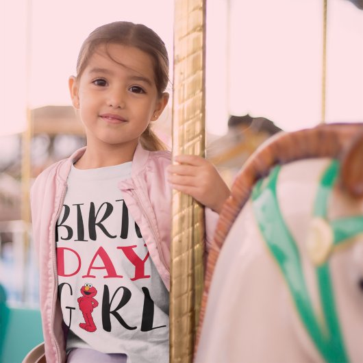 T-shirt Pour Bébé Sesame Street | Elmo- Fille d'anniversaire