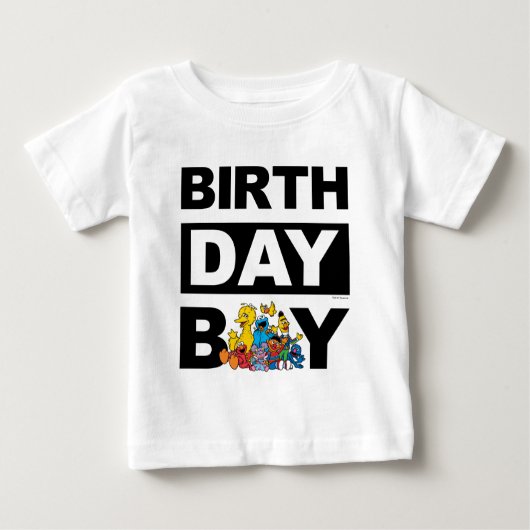T-shirt Pour Bébé Sesame Street et Pals Birthday Boy (Devant)