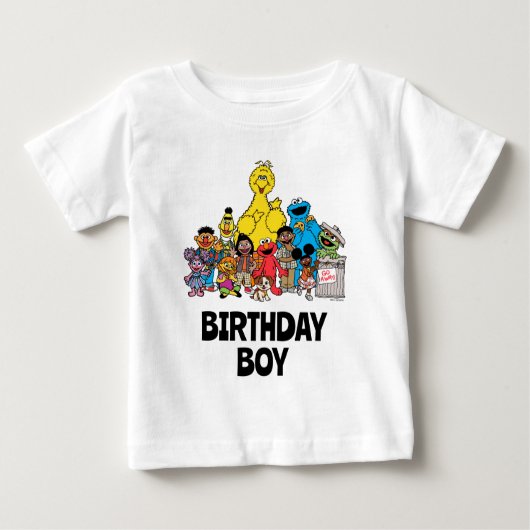 T-shirt Pour Bébé Sesame Street | Les amis de Sesame pour l'annivers (Devant)