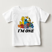 T-shirt Pour Bébé Sesame Street Pals 1er anniversaire (Devant)