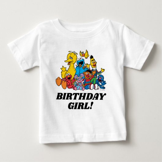 T-shirt Pour Bébé Sesame Street Pals Anniversaire Fille (Devant)