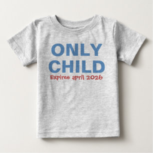 T-shirt Pour Bébé Seul Enfant Expirant Funny Blue Big Brother Toddle