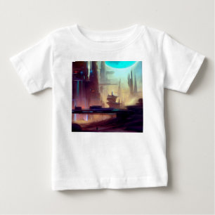 T-shirt Pour Bébé SF City sur une planète étrange 3