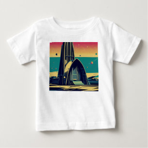 T-shirt Pour Bébé SF Église futuriste 3