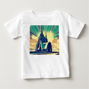 T-shirt Pour Bébé SF Église futuriste 3