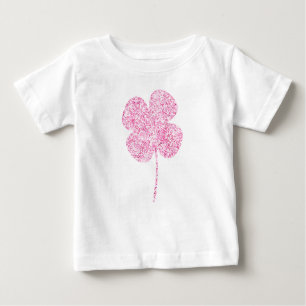 T-shirt Pour Bébé Shamrock de Parties scintillant rose Faux