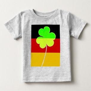 T-shirt Pour Bébé Shamrock du drapeau irlandais allemand Clover St P