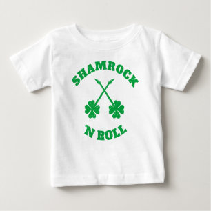 T-shirt Pour Bébé Shamrock 'n Roll Grunge