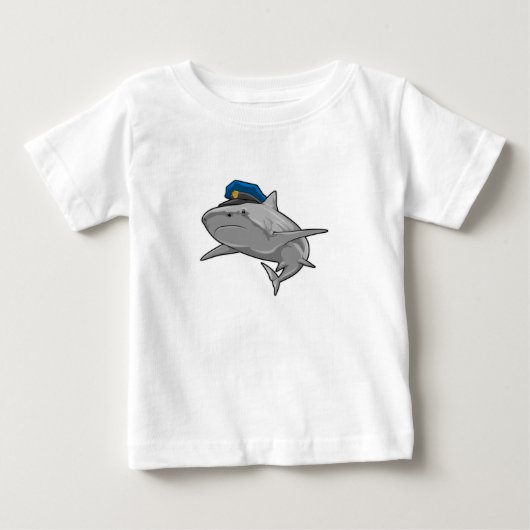 T-shirt Pour Bébé Shark as Police officer Police (Devant)