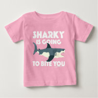 Sharky Va Vous Bite Design - Baby Fine Jer