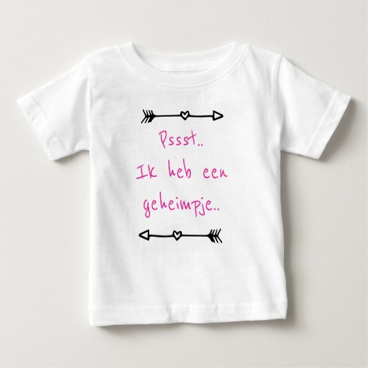 T-shirt Pour Bébé shhh... J'ai un secret. (Devant)