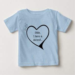 T-shirt Pour Bébé shhhh j'ai un secret, grand frère personnalisable