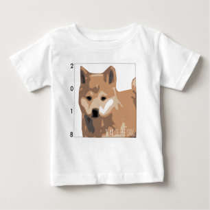 T-shirt Pour Bébé Shiba Inu Illustration Chien Année 2018 Baby T