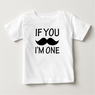 T-shirt Pour Bébé Si vous Moustache, je suis une petite chemise drôl