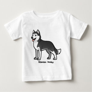 T-shirt Pour Bébé Sibérien Husky