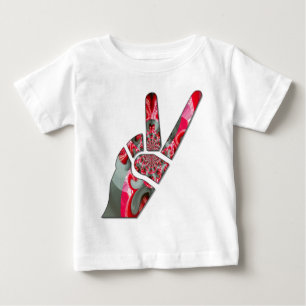 T-shirt Pour Bébé Signe de paix à la main
