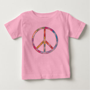 T-shirt Pour Bébé Signe de paix coloré