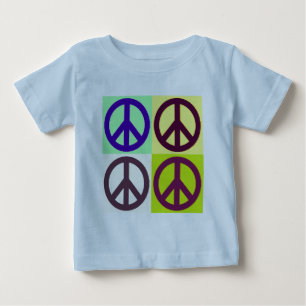 T-shirt Pour Bébé Signe de Paix Pop Art