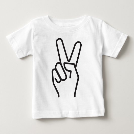 T-shirt Pour Bébé signe stylisé classique de victoire (Devant)