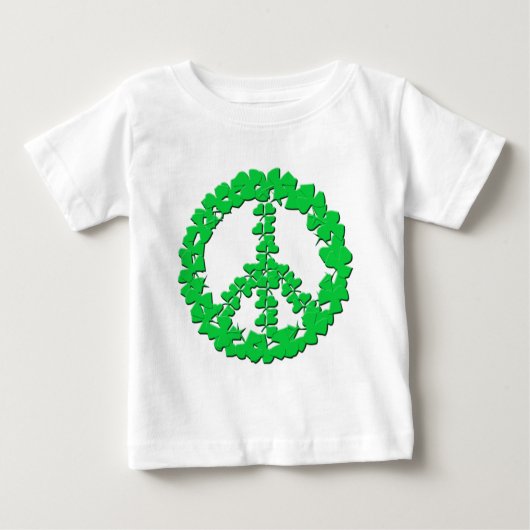 T-shirt Pour Bébé Signes de paix shamrocks (Devant)