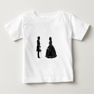 T-shirt Pour Bébé silhouette d'abraham lincoln mary todd lincoln