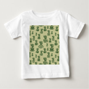 T-shirt Pour Bébé Silhouette de cactus succulent en tasses et pots