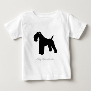 T-shirt Pour Bébé Silhouette de Terrier de bleu de Kerry