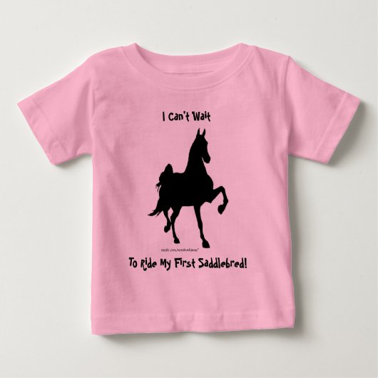 T-shirt Pour Bébé Silhouette du Cheval sanglant (Devant)