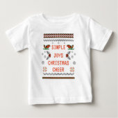 T-shirt Pour Bébé Simple Joys Ugly Sweater Christmas Kids Toddlers  (Devant)