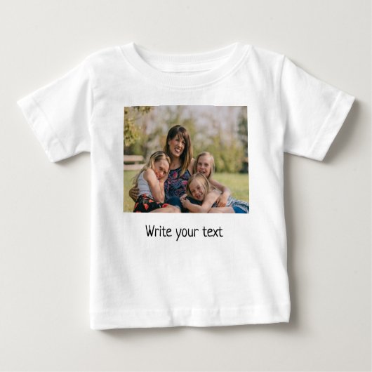T-shirt Pour Bébé simple minimum ajouter votre texte photo noël T-S (Devant)