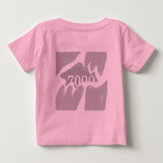 T-SHIRT POUR BÉBÉ SIMPLE MODERNE MODERNE MONOGRAM ÉLÉGANT CHIC STYLE (Dos)