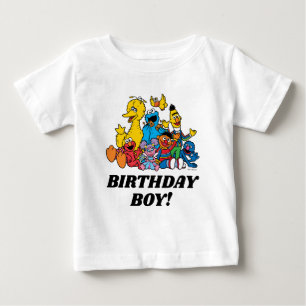 T-shirt Pour Bébé Simple Sesame Street Pals 1er Anniversaire