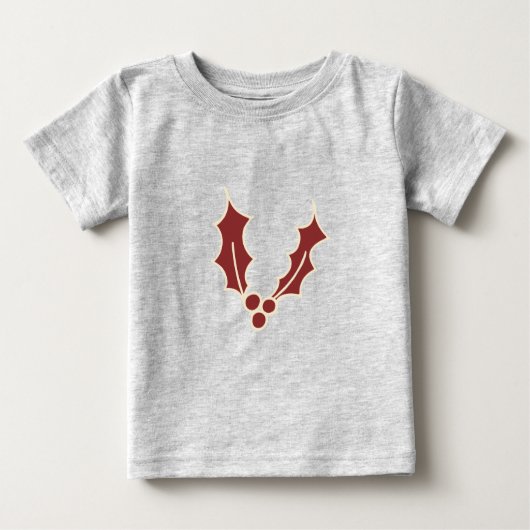 T-shirt Pour Bébé Simply Christmas Collection - Holly (Devant)