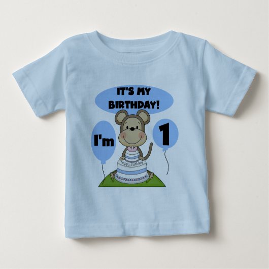 T-shirt Pour Bébé Singe Anniversaire Garçon 1er (Devant)