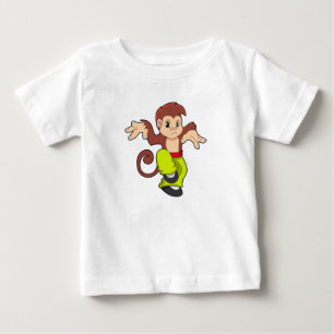 T-shirt Pour Bébé Singe aux arts martiaux Kungfu