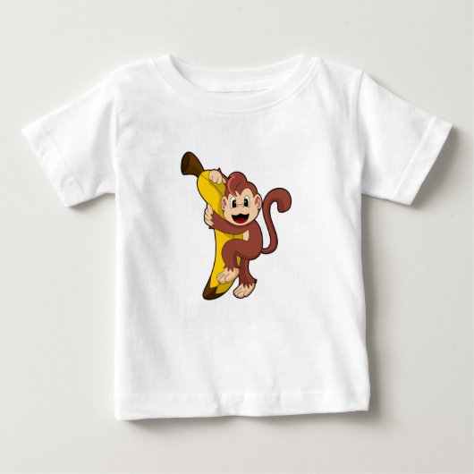 T-shirt Pour Bébé Singe avec banane (1).PNG (Devant)
