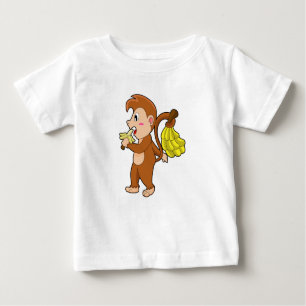 T-shirt Pour Bébé Singe avec bananes