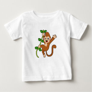 T-shirt Pour Bébé Singe dans la jungle