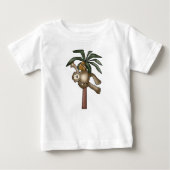T-shirt Pour Bébé Singe dans le bananier (Devant)
