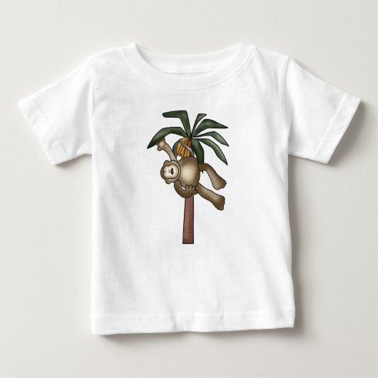 T-shirt Pour Bébé Singe dans le bananier (Devant)