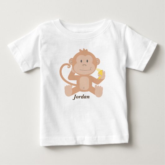 T-shirt Pour Bébé Singe de bébé mignon (Devant)