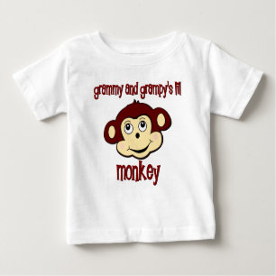 T-shirt Pour Bébé Singe de lil de Grammy et de Grampy