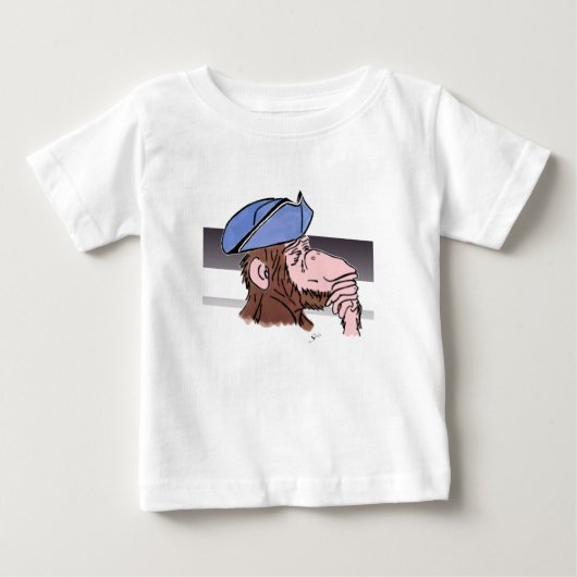 T-shirt Pour Bébé singe de pensée révolutionnaire tout-petit (Devant)