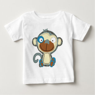 T-shirt Pour Bébé Singe en tissu coloré pour enfants