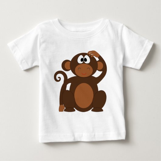 T-shirt Pour Bébé Singe mignon (Devant)