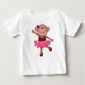 T-shirt Pour Bébé Singesse Ballerine Bébé Tutu Combinaison (Devant)