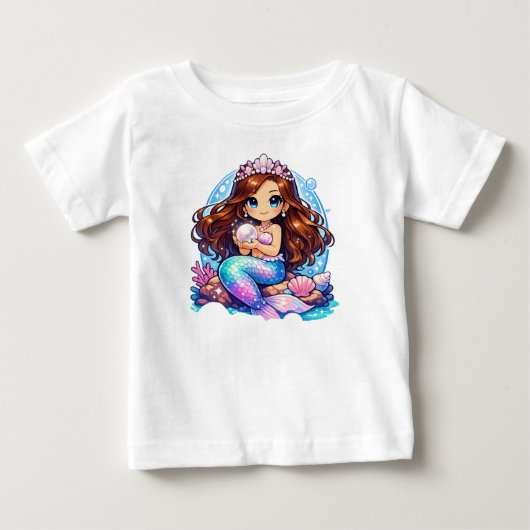 T-shirt Pour Bébé sirène (Devant)