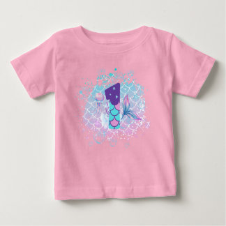 T-shirt Pour Bébé Sirenita con Número 1, Primer Cumpleaños Infantil